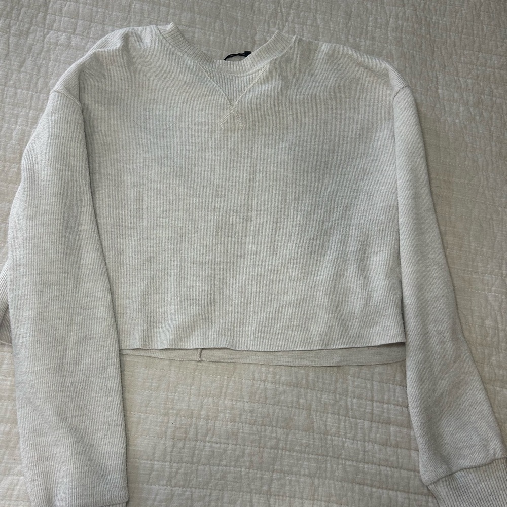 Cream Cropped Sweater